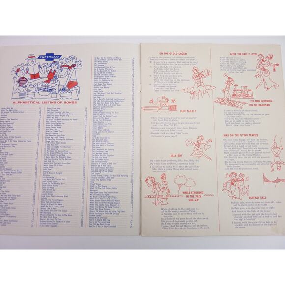 Vintage Sing of the U.S.A. USA with Chevrolet Song Book Advertisement 1964 - Picture 2 of 7
